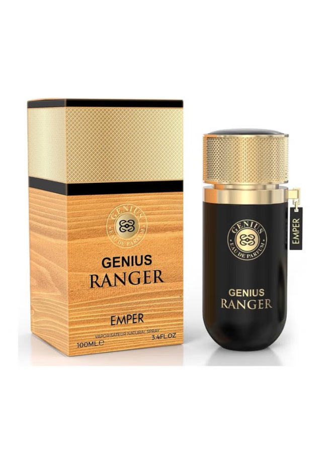 عطر إمبير جينيوس رينجر للرجال 100 مل - عطر منعش وخشبي يدوم طويلاً | جريب فروت، أمبروكسان، ونفحات خشبية | ماء عطر للرجال