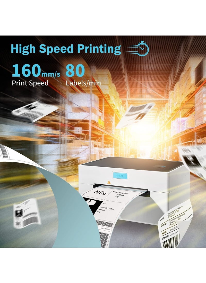 XiuWoo Wireless Thermal Shipping Label Printer, 160mm/s 4×6 Label Maker Machine for Small Business Home Packages, Support Shopify, UPS, FedEx, USPS, Multiple Systems  - Image 4