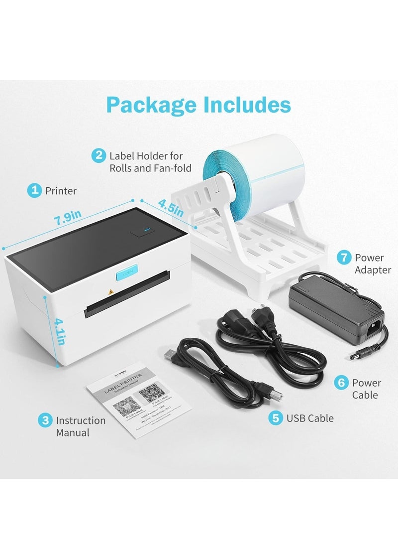 XiuWoo - Wireless Thermal Shipping Label Printer, 160mm/s 4×6 Label Maker Machine for Small Business Home Packages, Support Shopify, UPS, FedEx, USPS, Multiple Systems - Image 1