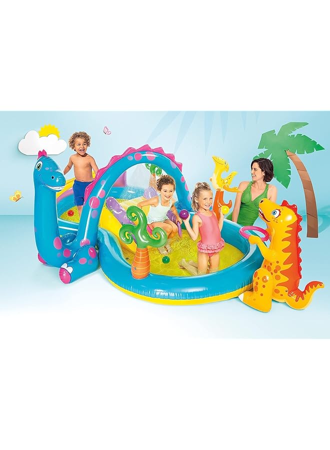 INTEX Dino Slide And Pool Multi Color 57135 - Image 1