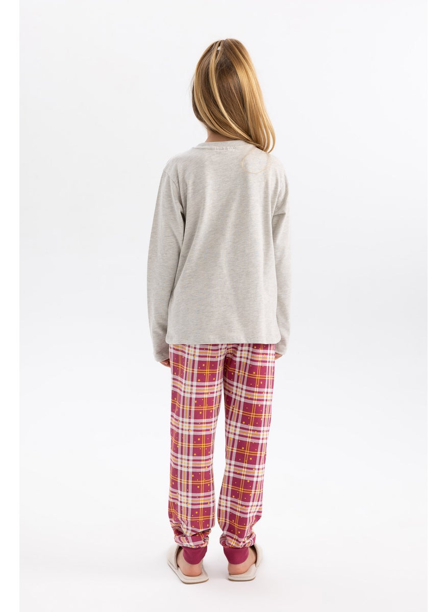 DeFacto - Girl 2 piece Regular Fit Harry Potter Licensed Knitted Pyjamas - Image 1