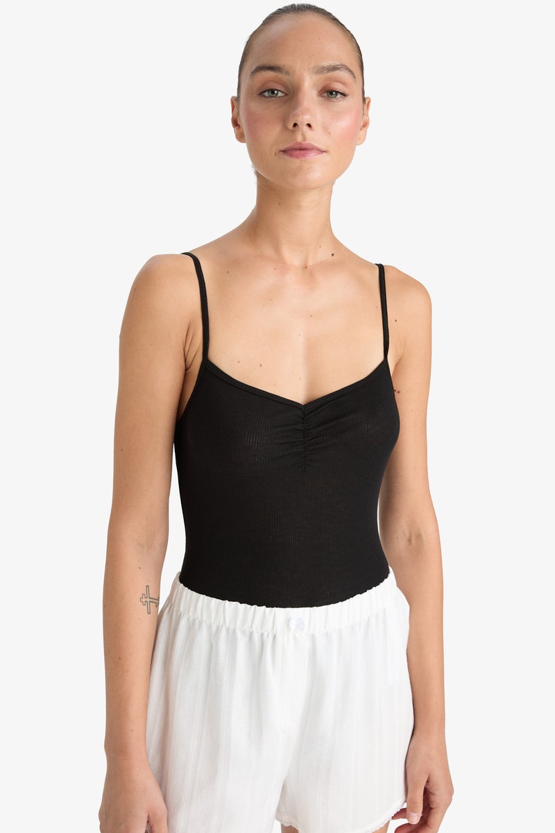 DeFacto Black Woman Body Suit Bodysuit Casual - Image 1