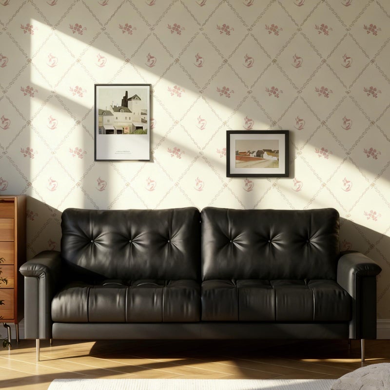 GloryTik Vintage Floral Wallpaper Peel and Stick, Removable Beige Flowers Contact Paper, Self Adhesive Wall Paper for Bedroom Living Room Cabinets Bedroom Vinyl Rolls (17.3" x 78.7") - Image 3