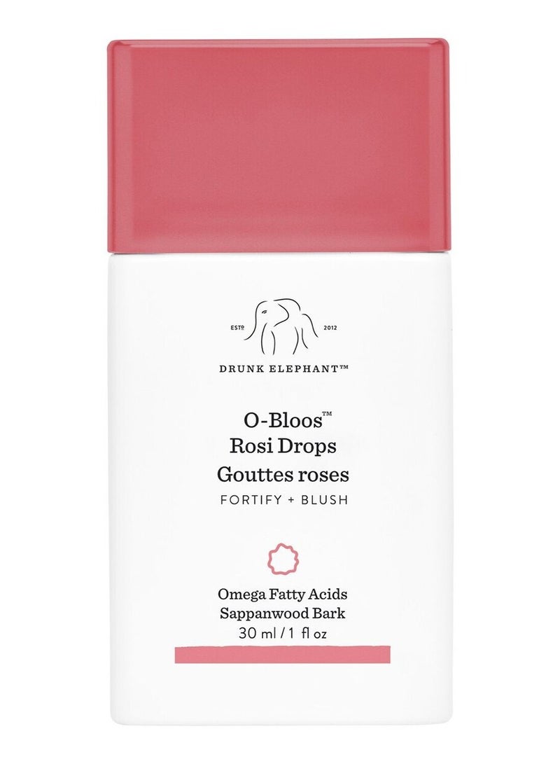 Drunk Elephant Drunk Elephant O-Bloos™ Rosi Glow Drops with Vitamin F - 30ml | Radiant Blush Serum  - Image 1