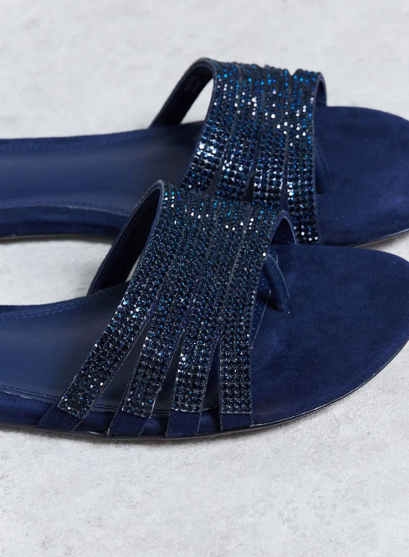 Dune LONDON One Strap Embellished Sandal