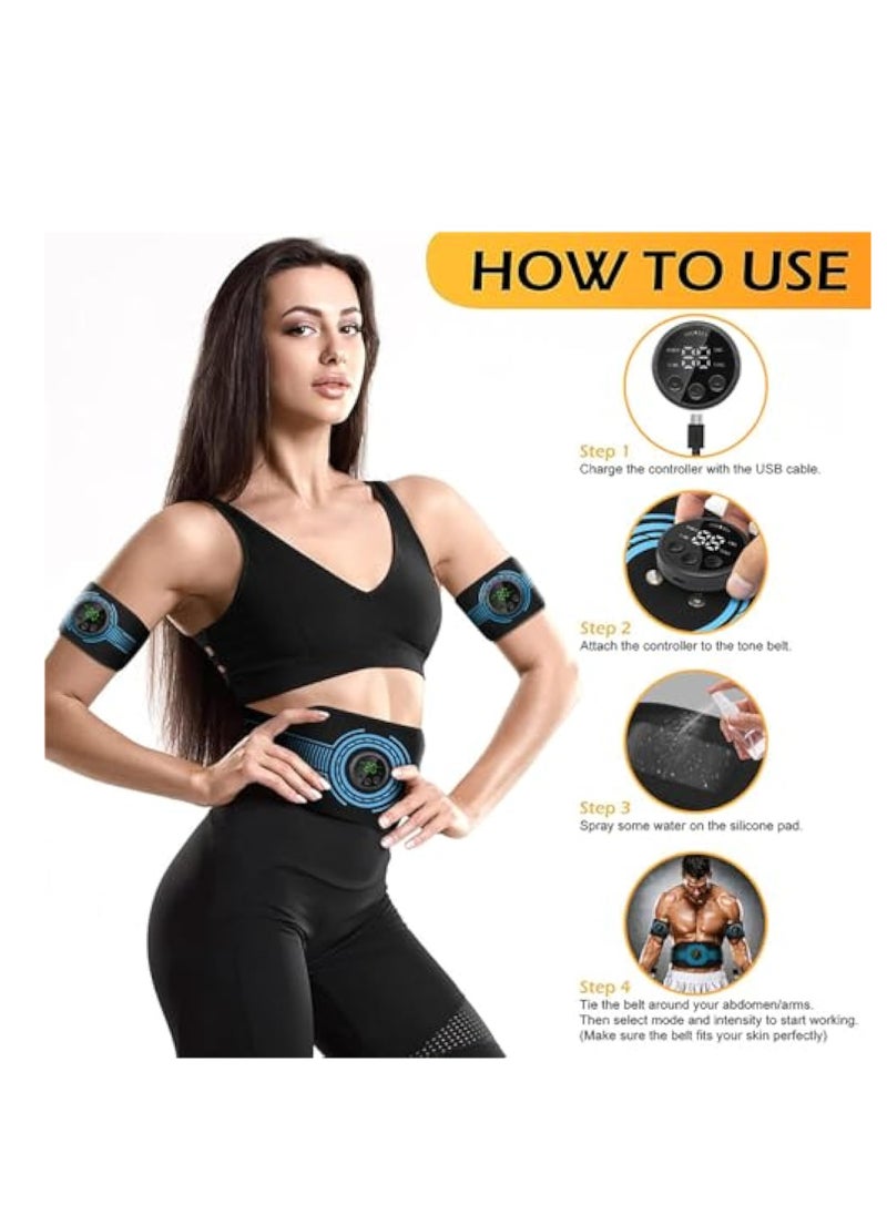KASTWAVE Abs Stimulator Muscle Toner, Abdominal Toning Belt Muscle Toner Fitness Training Gear, Electronic Muscle Stimulator, Ab Machine Trainer for All Body, Portable Muscle Trainer  - Image 4