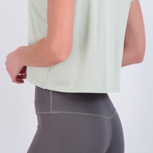 REALESSENTIALS Real Essentials 5 Pack: Women's Dry Fit Crop Top - Short Sleeve Crew Neck Stretch Athletic Tee (Available in Plus Size) - Set 1, XXL - Image 3