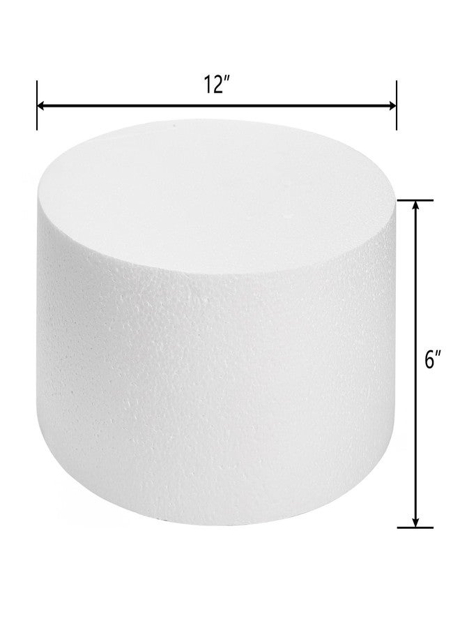 هيدوم مجسم كيك دائري من الفوم من هيدوم، قطر 12 بوصة × ارتفاع 6 بوصات، مصنوع من البوليسترين، يُستخدم لعرض وتزيين الكيك في حفلات الزفاف وأعياد الميلاد، ولعرض نماذج الحرف اليدوية والمشاريع الفنية. - Image 3