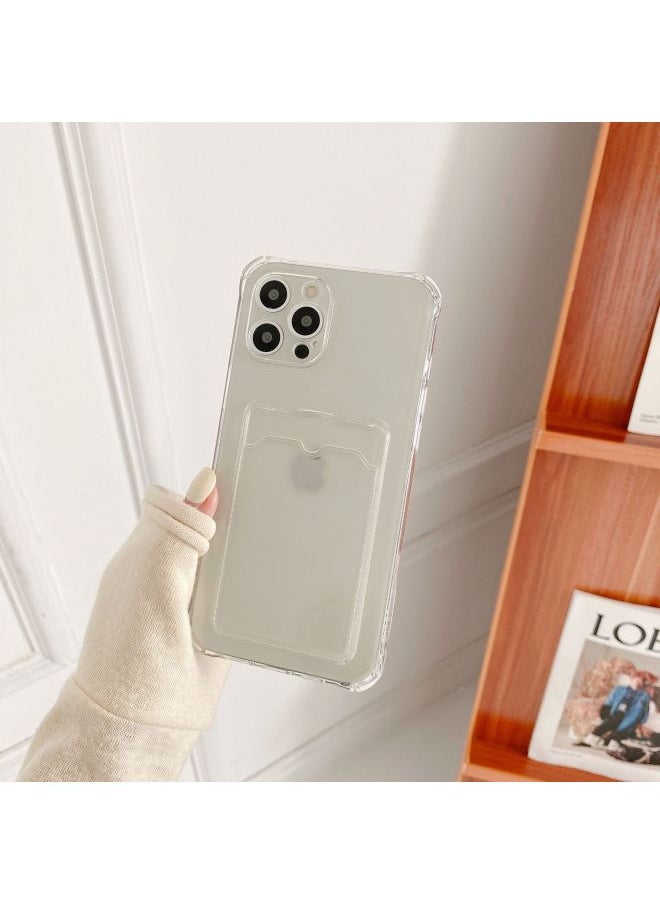 Generic - Transparent Card Holder For IPhone15Pro Max Apple 14 Mobile Phone Case 13/12 Can Hold Card 11 Soft Xs-Color:xym Card Package Transparent Purple-Applicable Model:14plus (without Packaging) - Image 1