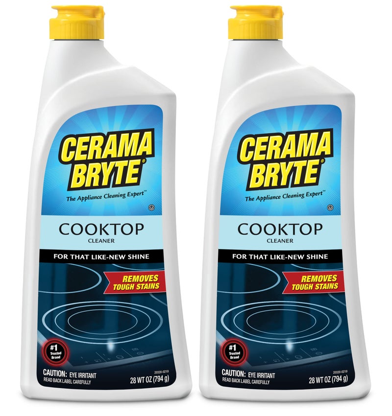 Cerama Bryte Cooktop and Stove Top Cleaner for Glass-Ceramic Surfaces, 2-28 oz - Image 1