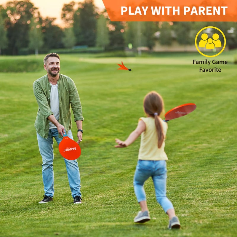 Banvih Badminton Set 4 Rackets  Paddle Ball Outdoor Games For Kids Teens Adults And Family  Sports Beach Toys - For Yard  Lawn  Camping Games Essentials - Image 5