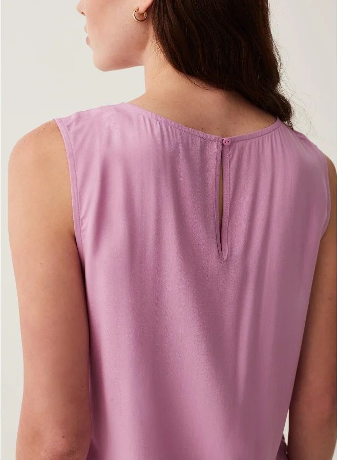 Ovs Ovs Sleeveless Blouse With Pleating