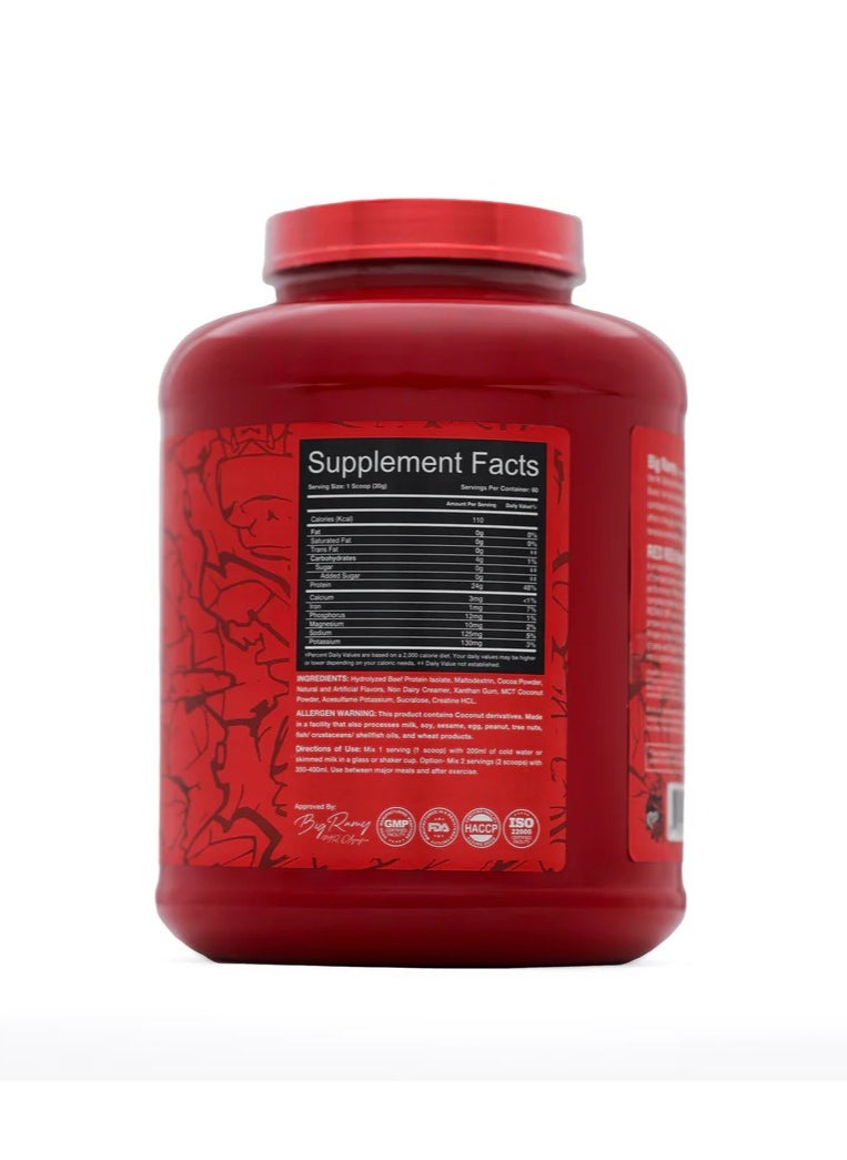 BIG RAMY LABS Big Ramy Labs Beef Protein Isolate 4lbs Chocolate Flavor 60 Serving  - Image 2