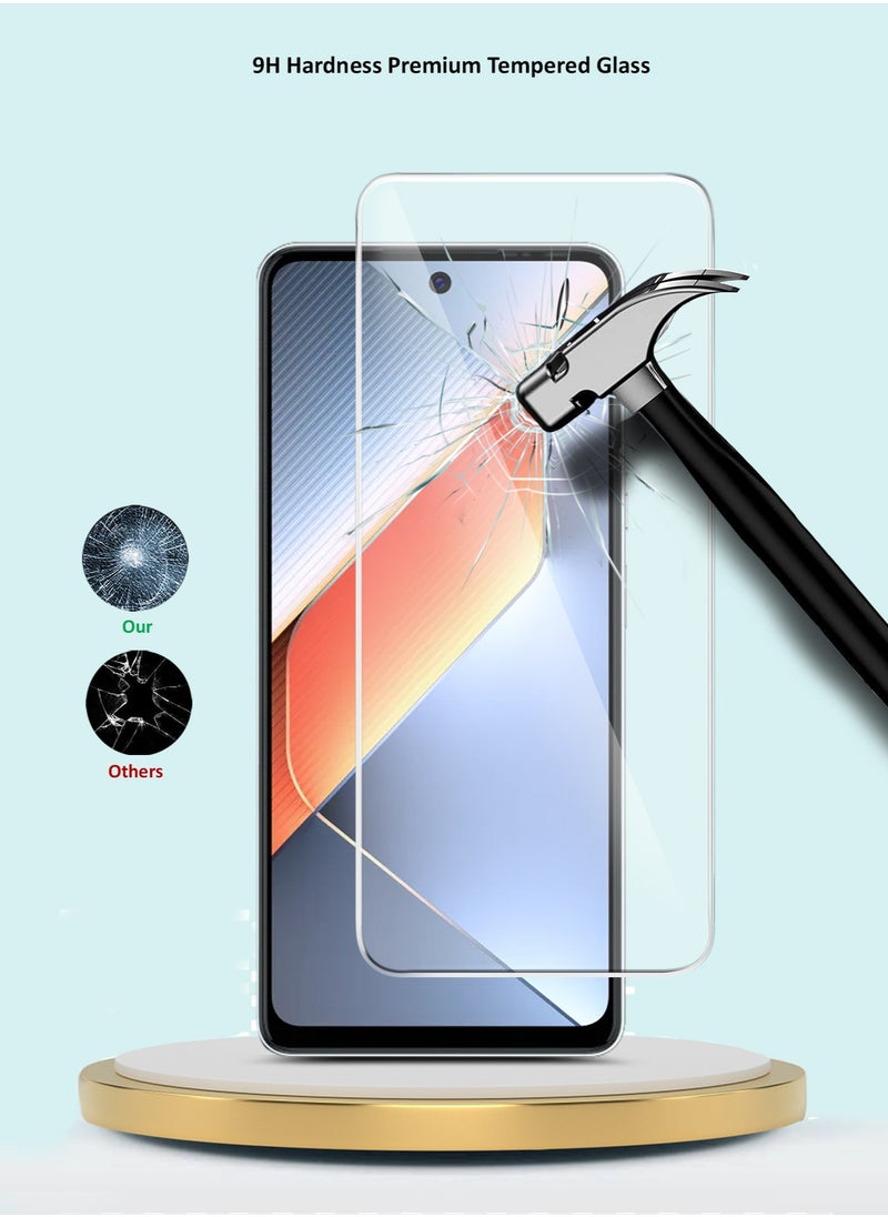 GMAX Premium Series Curved Edges 9H 2.5D Tempered Glass Screen Protector For Tecno Pova 6 Neo 4G 2024 Clear  - Image 3