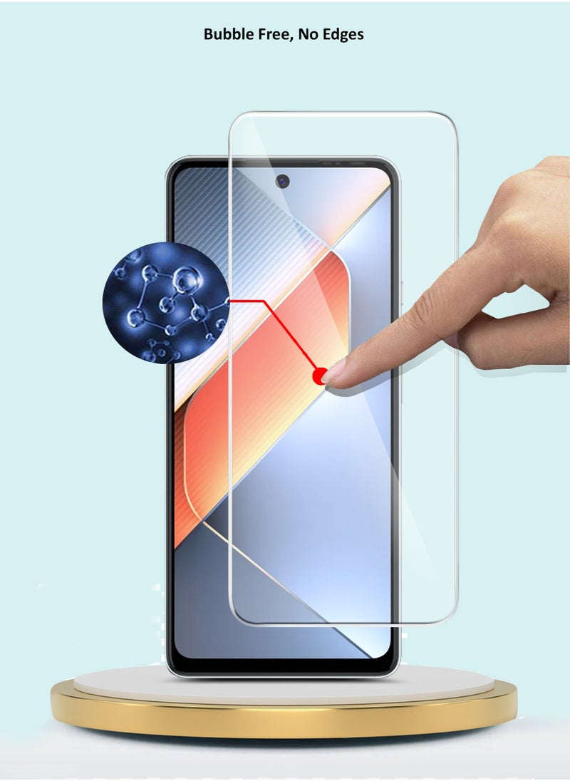 GMAX Premium Series Curved Edges 9H 2.5D Tempered Glass Screen Protector For Tecno Pova 6 Neo 4G 2024 Clear  - Image 4
