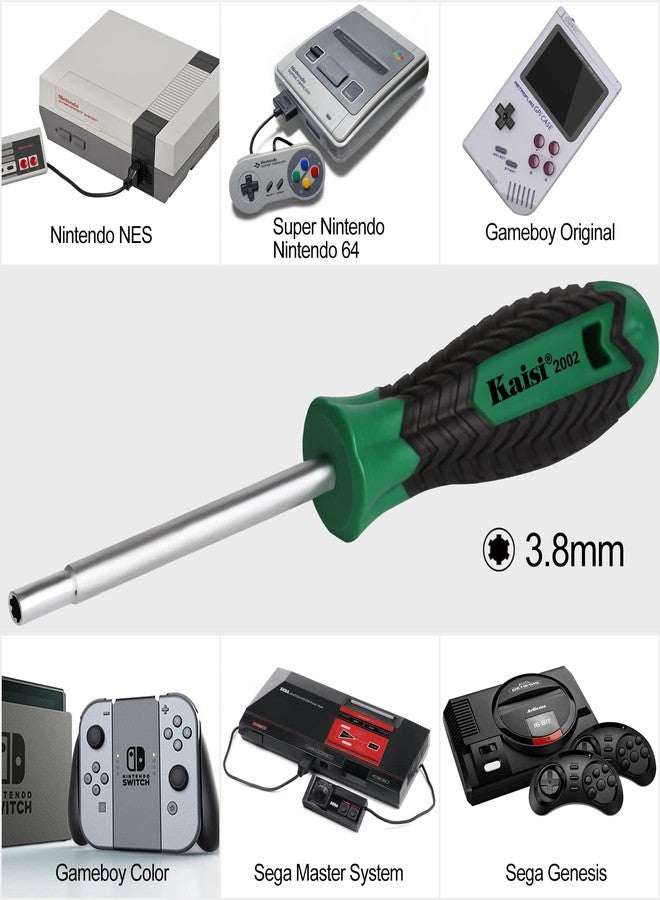 كايسي مجموعة مفكات Kaisi Gamebit برأس مفك أمان مقاس 3.8 مم و4.5 مم لفتح أجهزة Nintendo وSega وخراطيش الألعاب - Image 5