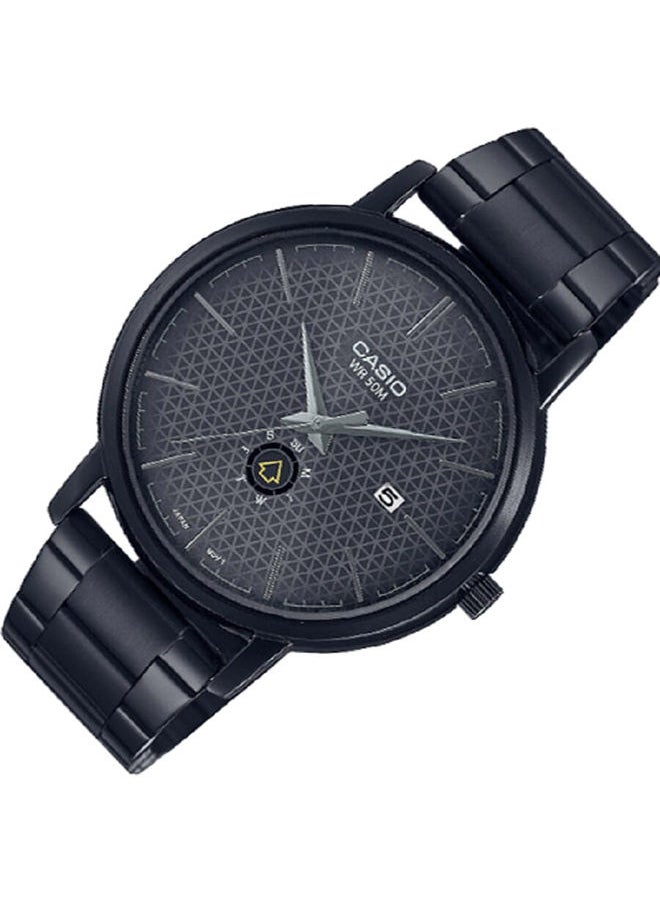 CASIO - Men Watch Analog Black Dial Stainless Steel Ion Plated Case And Band MTP-B125B-8AVDF - Image 1