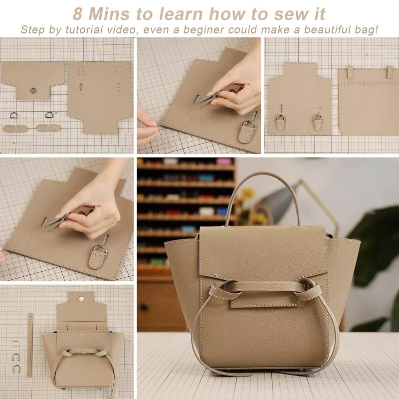 POPSEWING DIY Leather Bag Kit, Designer Belt Bag for Women, DIY Shoulder Purse for Adults, Leather Purse Making Kit with Sewing for Girl, Personalized Gifts - Image 4