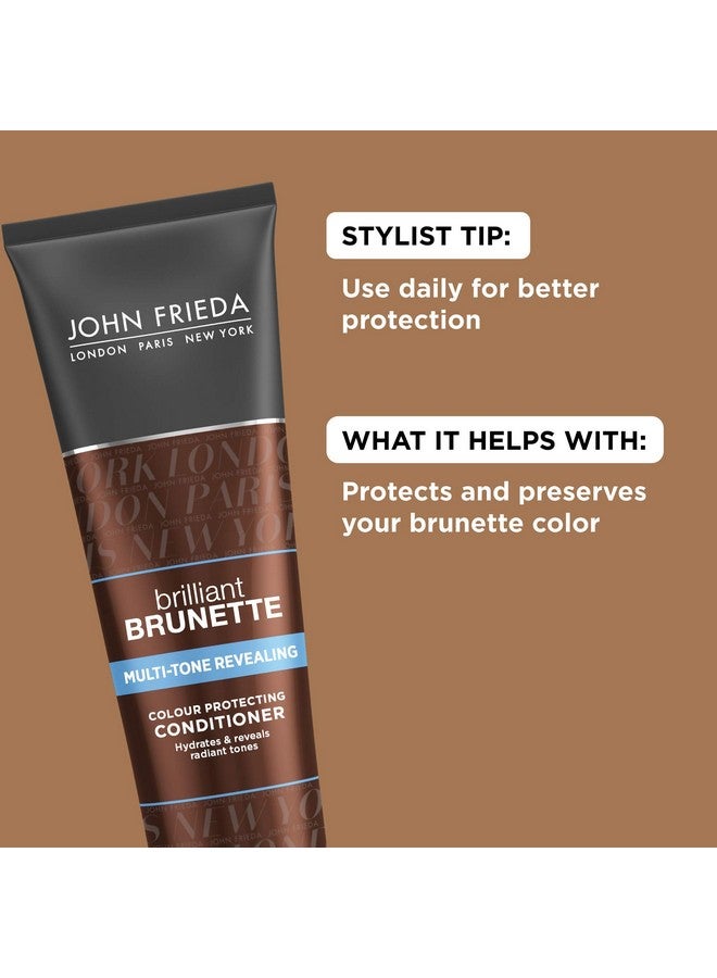 John Frieda Brilliant Brunette Multitone Revealing Color Protecting Conditioner For Maintaining Color Treated Hair Antifade Conditioner 8.45 Oz (Pack Of 2) With Sweet Almond Oil & Crushed Pearls - Image 5
