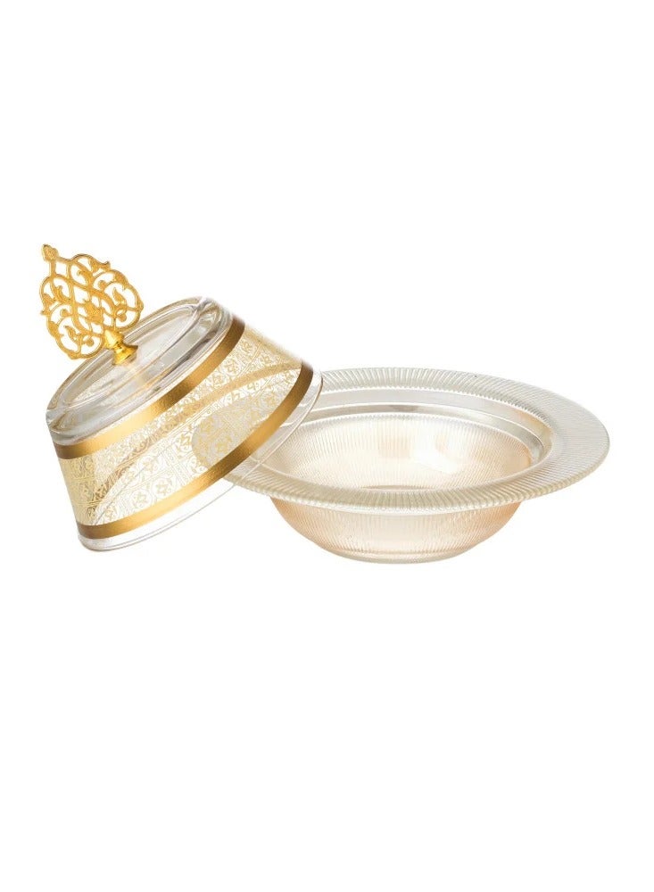 هيك تمرية زجاج فضي غطاء زجاج تصميم عصري قطر 17.5سم - Image 2