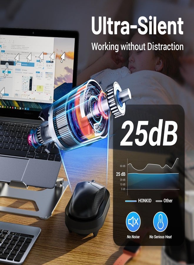 HONKID Undetectable Mouse Mover Jiggler with ON/Off Switch and USB Port Drive-Free,Simulate Physical Automatically Mouse Movement,Prevent Computer Laptop Inactive/Lockdown (Black) - Image 2