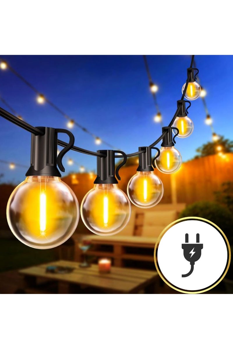 HOME TASTE String Lights Outdoor 25FT with 25+2 G40 LED Bulbs – Waterproof Patio Lights, 230V E12 Socket, Shatterproof Festoon Lights for Garden, Wedding, Pergola, Party, Backyard Decor  - Image 1