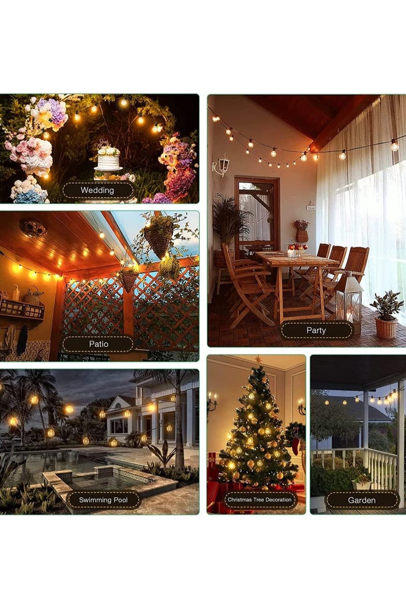 HOME TASTE String Lights Outdoor 25FT with 25+2 G40 LED Bulbs – Waterproof Patio Lights, 230V E12 Socket, Shatterproof Festoon Lights for Garden, Wedding, Pergola, Party, Backyard Decor  - Image 3