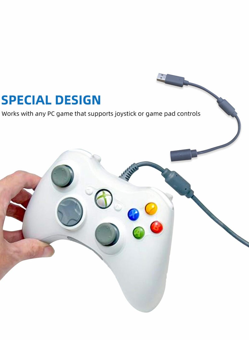 XUKEKOY 2 Pack Replacement Dongle USB Breakaway Cable for Xbox 360 Wired Controllers - Dark Grey - Image 2