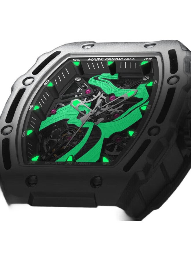 FAIRWHALE Great Wall Series Men'S Fully Automatic Mechanical Watch, Chinese Brand, Water-Resistant, Sports Business Wristwatch Fw-6870 - Image 2