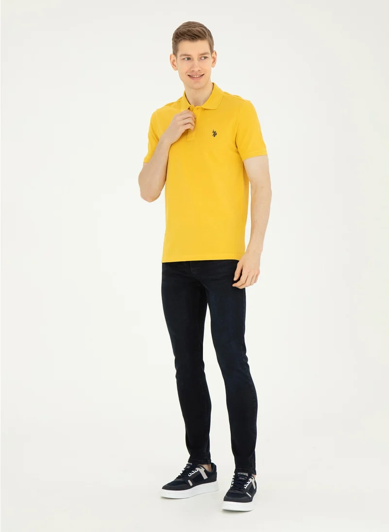 U.S. Polo Assn. Base. Polo Assn. Polo Neck Saffron Men's T-Shirt GTP04IY024