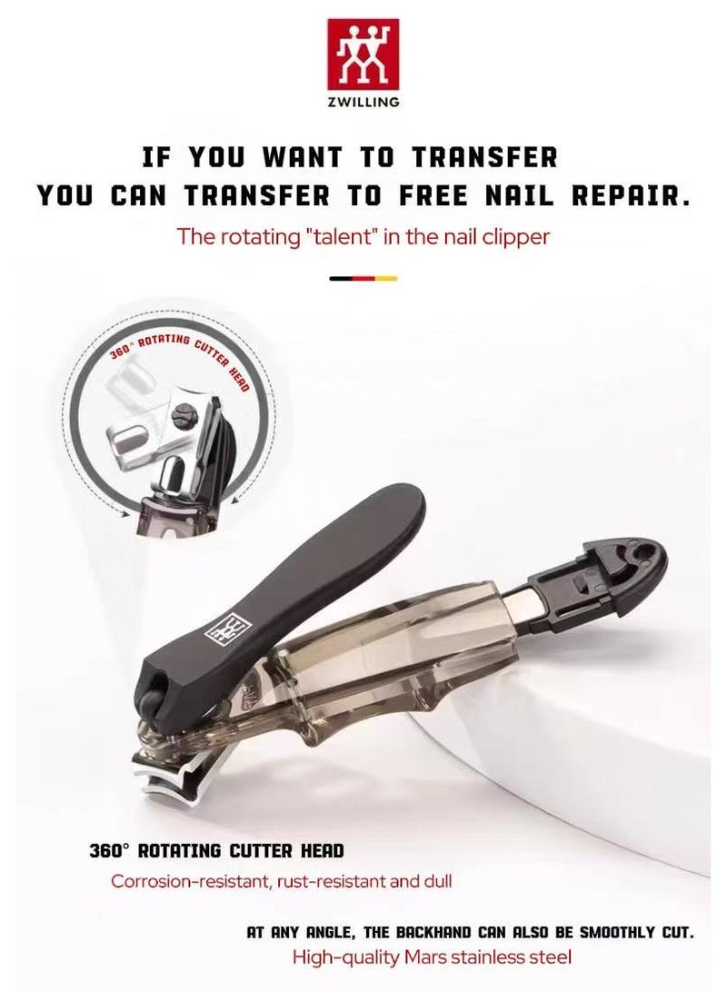 زويلينج ZWILLING Professional Large Nail Clipper (Black) تصميم مقاوم للصدأ من الفولاذ المقاوم للصدأ. - Image 4