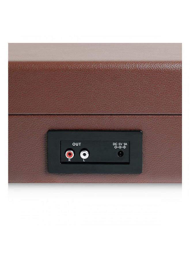 VICTROLA - Victrola Journey+ Bluetooth Suitcase Record Player, Dark Brown (VSC-400SB-DBR-SDF) - Image 1