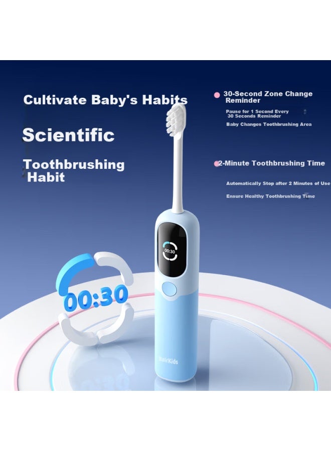 B-Air Bair K6 Children's Electric Toothbrush, Smart Vibration, Fully Waterproof, For Primary School Girls And Children, Soft Bristles, Gum Protection, Sensor Charging, 3-6 Years Old, Gift For Kids, Carlo Pink - Image 3