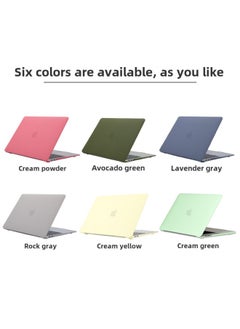 Generic Applicable To MacBook Air Pro Frosted Crystal Cream Shell Protective Case Apple Laptop Protective Case-Color:Cream Green-Applicable Model:11.6 Air (A1370/A1465)  - Image 3