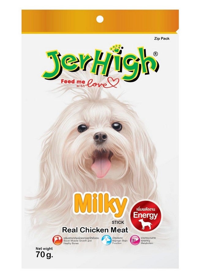 JerHigh Real Chicken Food Treat Spinach, Blueberry, Carrot, Strawberry, Milk, Banana Flavor 6 Pack Combo Set 70g for Dogs by DogsNCats - Image 4