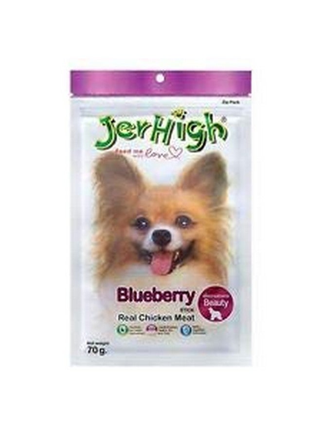 JerHigh Real Chicken Food Treat Spinach, Blueberry, Carrot, Strawberry, Milk, Banana Flavor 6 Pack Combo Set 70g for Dogs by DogsNCats - Image 3