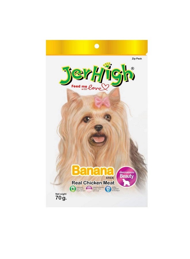 JerHigh Real Chicken Food Treat Spinach, Blueberry, Carrot, Strawberry, Milk, Banana Flavor 6 Pack Combo Set 70g for Dogs by DogsNCats - Image 2