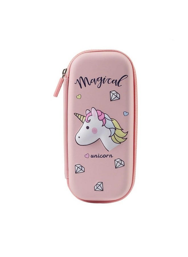 DD RETAILS - DD RETAILS 3D Cover EVA Pencil Case || Large Capacity Pencil Pouch for Boys & Girls || Cartoon Design Pencil Box/Case/Pouch for School (Print May Very) (Pack of 1) (3D Unicon) - Image 1