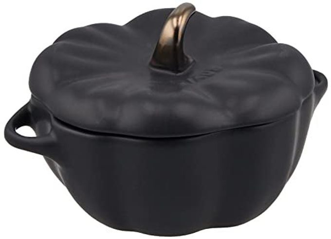 staub 40508-548 Pumpkin Cocotte 40508-548 Pumpkin Cocotte 40508-548 Black Ceramic Heat Resistant Ceramic Microwave Safe