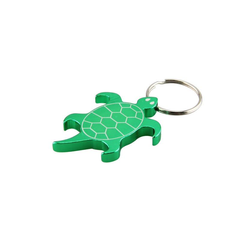 SWATOM Turtle Aluminum Alloy Bottle Opener Keychain Creative Gifts Accessories 1 Green Turtle