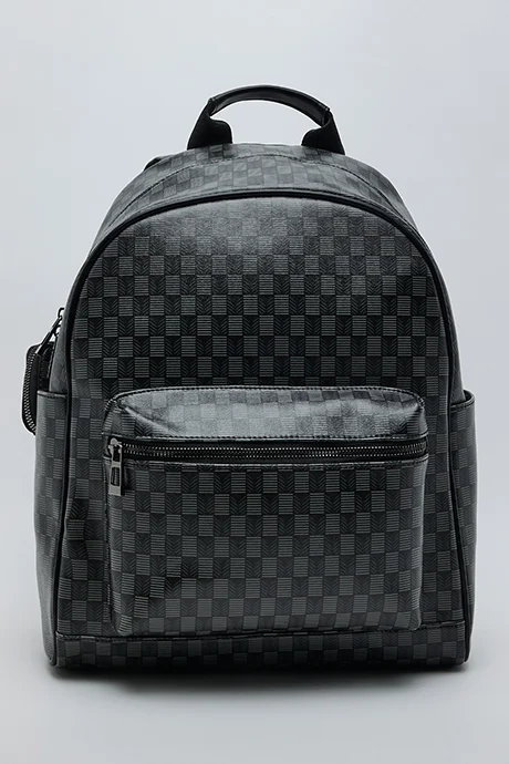 R&B Checked Dome Backpack