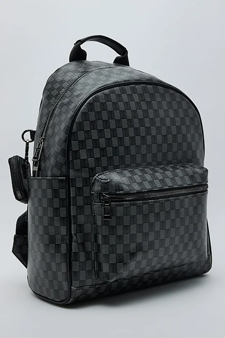 R&B Checked Dome Backpack