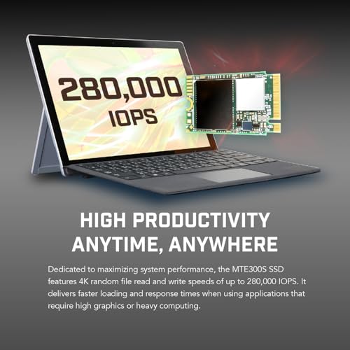 Transcend 256GB MTE300S M2 2230 PCIe Gen3x4 SSD SLC Cache for Steam Deck ROG Ally Microsoft Surface SingleSided Up to 2000950 MBs M Key TS256GMTE300S - Image 3