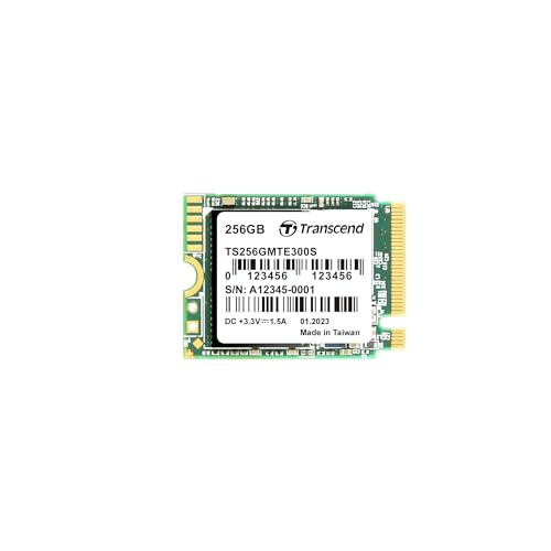 Transcend 256GB MTE300S M2 2230 PCIe Gen3x4 SSD SLC Cache for Steam Deck ROG Ally Microsoft Surface SingleSided Up to 2000950 MBs M Key TS256GMTE300S - Image 1