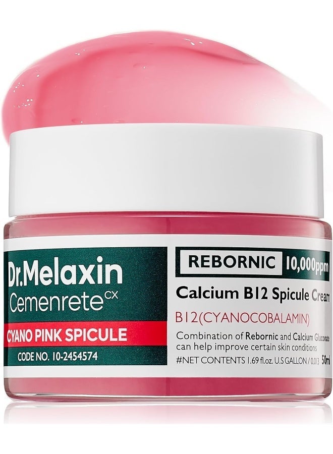 Dr. Melaxin Dr.Melaxin Cemenrete Cyano Pink Spicule Serum with Calcium, pore tightening refines pores tightening serum 1.01 fl. oz. & Cemenrete Cyano Pink Spicule Cream 50Ml Bundle - Image 3