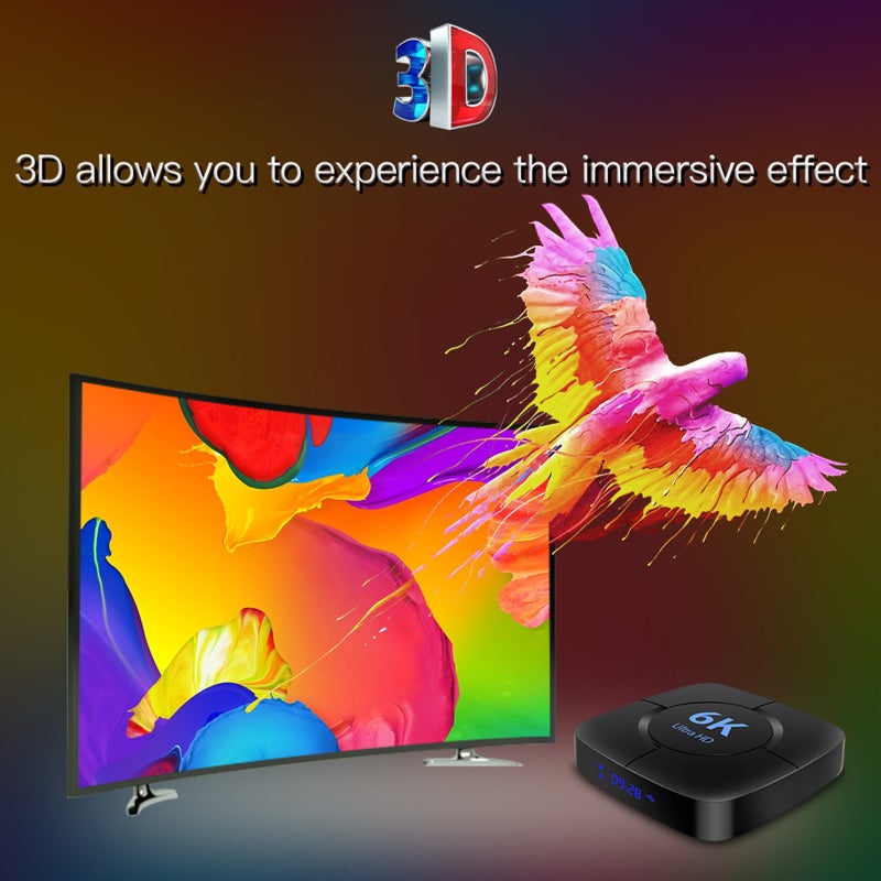 Android TV Box RK3318 Quad-Core 4GB RAM 64GB ROM - Dual-Band WiFi 2.4G/5.8GHz 3D 4K HDR10 - for Home Entertainment - Image 4