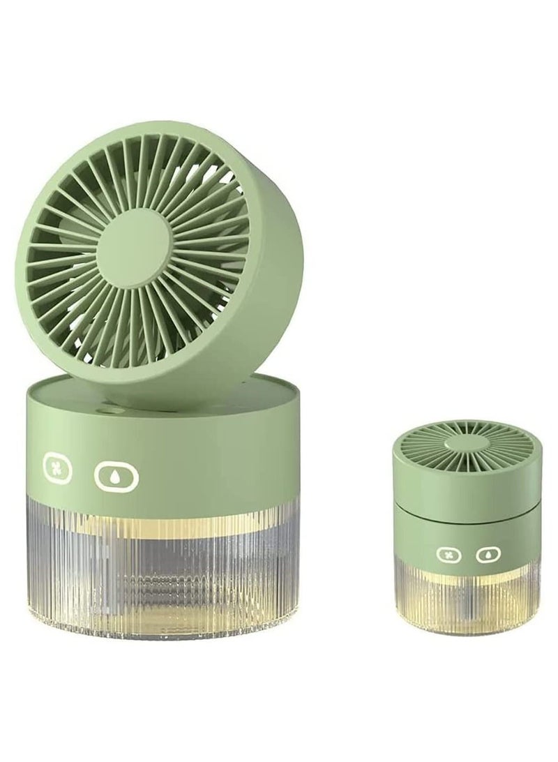 Portable Handheld Fan with Essential Oil Diffuser Humidifier 3-gear adjustable personal fan fragrant essential oil table USB Rechargeable Battery Operated for Home Office Dormitory - Image 1