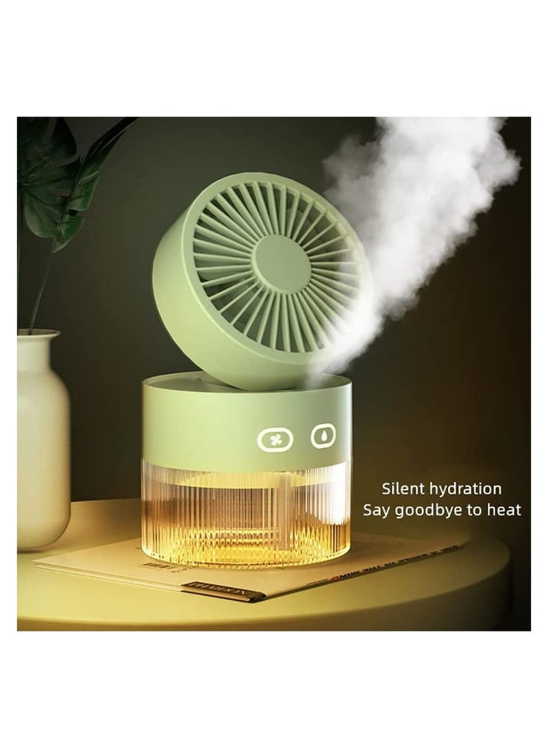 Portable Handheld Fan with Essential Oil Diffuser Humidifier 3-gear adjustable personal fan fragrant essential oil table USB Rechargeable Battery Operated for Home Office Dormitory - Image 4