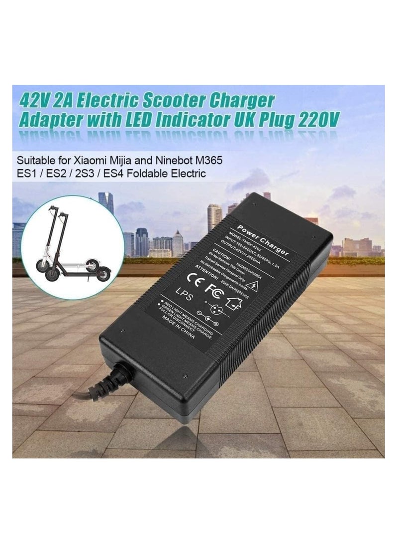 Electric Scooter Charger, 42V 2A Power Adapter Charger, with LED Charging Indicator for Mi-jia Nine-bot M365 ES1 / ES2 / 2S3 / ES4 - Image 3