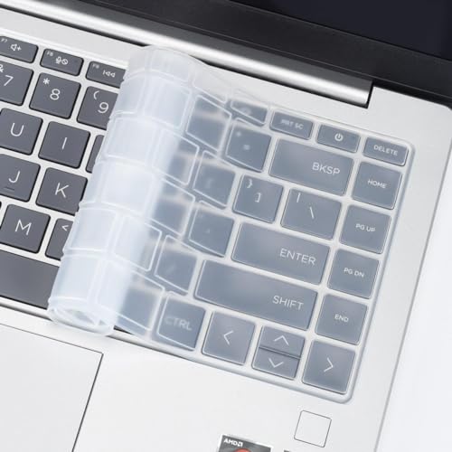 RAYA Silicone Keyboard Cover for HP Pavilion Plus 14 (ec, ef, eh, ew, ey, dq) Series Laptops | Also fit for HP Pavilion x360 14inch (ek, dy) Series & HP Envy x360 (15.6inch) Laptops (Transparent) - Image 5